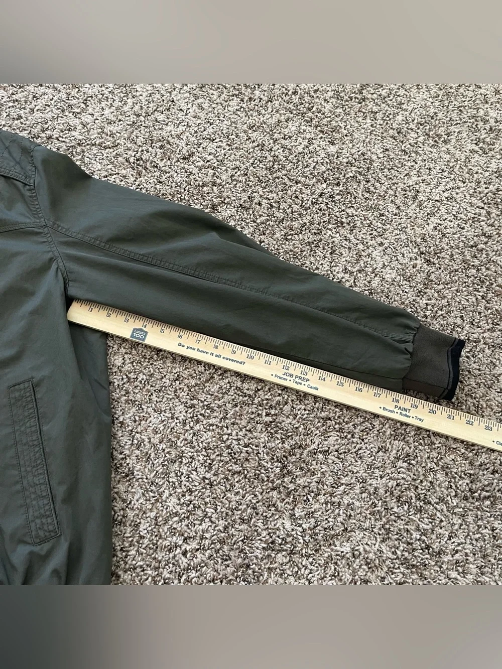 Design Jinbao Langren Men's Lined Olive Green Bomber Jacket Men's Size L Utility